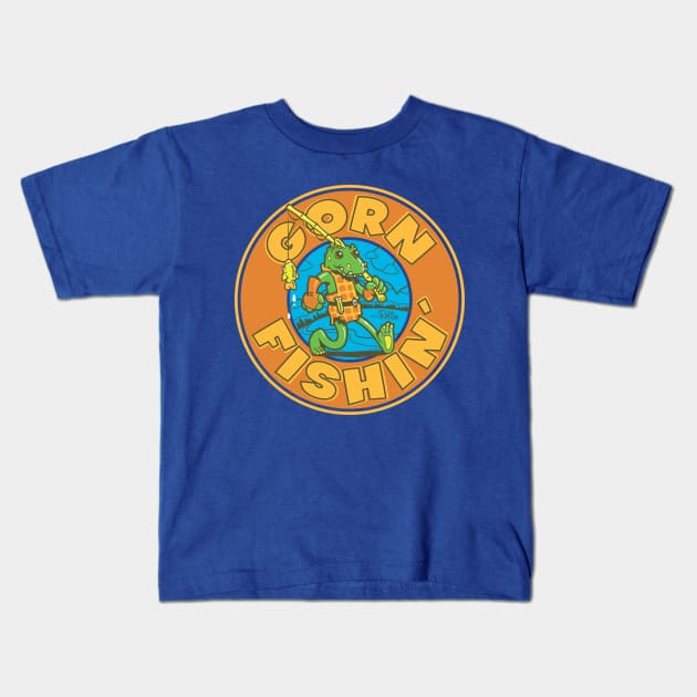 Gorn Fishin' Kids T-Shirt by Captain_RibMan